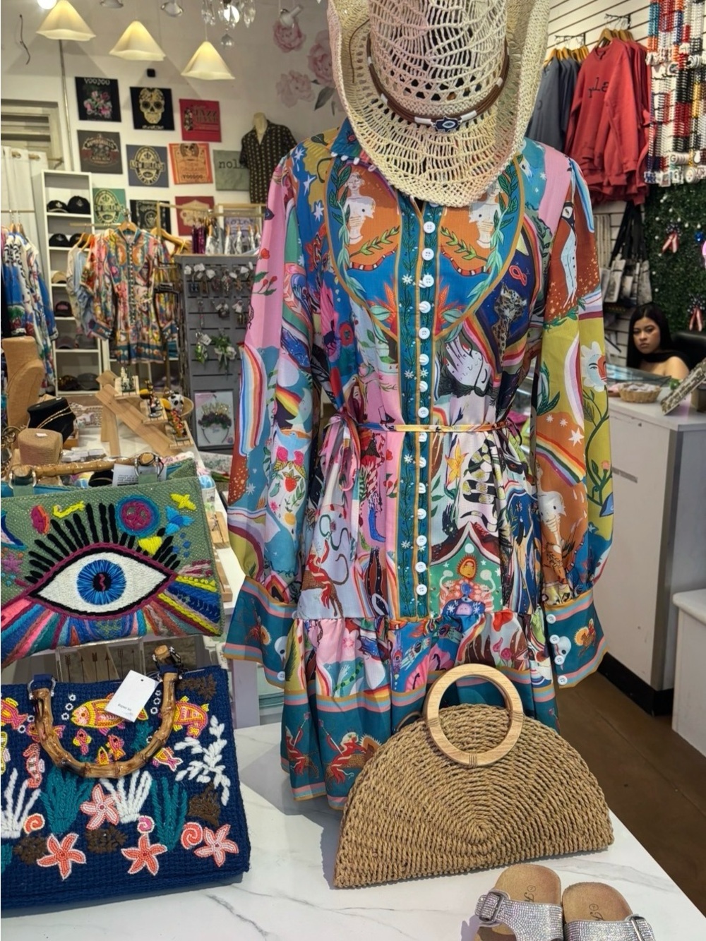 Colorful Long-Sleeve Dress